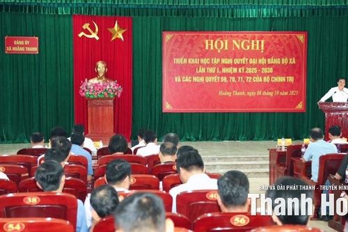 Hoằng Thanh quán triệt 4 nghị quyết của Bộ Chính trị và Nghị quyết Đại hội Đảng bộ xã