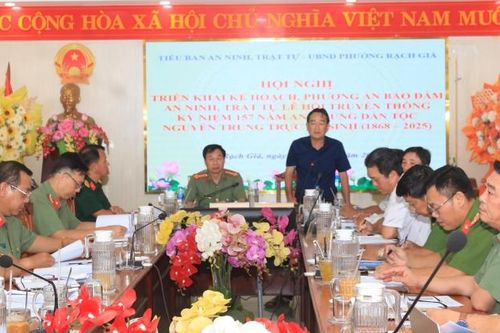 Triển khai phương án đảm bảo an ninh trật tự Lễ hội truyền thống kỷ niệm 157 năm Anh hùng dân tộc Nguyễn Trung Trực hy sinh (1868 - 2025)