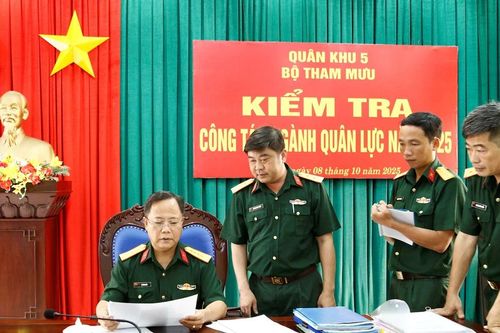 Quân khu 5 kiểm tra toàn diện công tác quân lực tại Bộ Chỉ huy Quân sự tỉnh Gia Lai