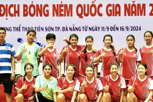 Đội nữ Gia Lai tranh tài ở Giải vô địch bóng ném quốc gia 2025