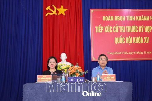 Đại biểu Quốc hội tỉnh Khánh Hòa tiếp xúc cử tri các địa phương