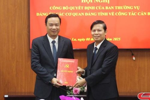 Hội nghị công bố quyết định của Ban Thường vụ Đảng ủy Các cơ quan Đảng tỉnh về công tác cán bộ