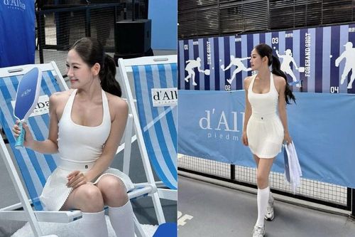 Gái xinh Túc Anh Hoa khoe dáng trên sân pickleball hút ánh nhìn