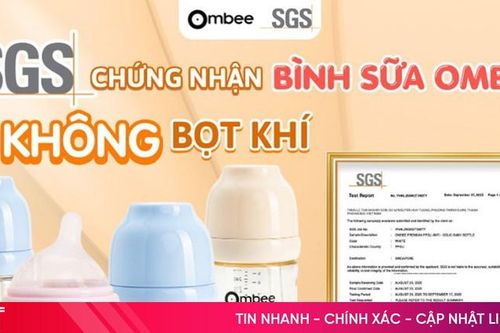 Bình sữa Ombee đạt chứng nhận không bọt khí bởi SGS - tập đoàn kiểm định và chứng nhận sản phẩm hàng đầu thế giới