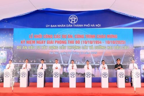 Khởi công xây dựng cầu Thượng Cát bắc qua sông Hồng hơn 7.300 tỷ đồng