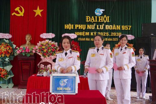 Đại hội Hội Phụ nữ Lữ đoàn 957 nhiệm kỳ 2025 - 2030