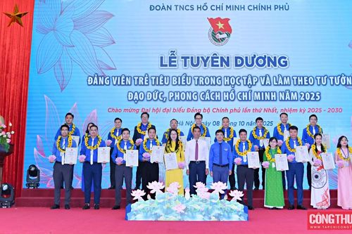 Đoàn Thanh niên Chính phủ: Tuyên dương 95 đảng viên trẻ tiêu biểu học tập và làm theo lời Bác