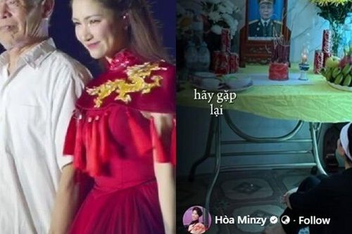Hòa Minzy nghẹn ngào trong lễ cúng 49 ngày mất của ông nội là Thiếu tá quân đội, xót xa khi nghe tin lũ lớn ở Bắc Ninh