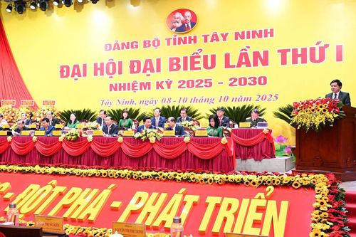 Khai mạc Đại hội đại biểu Đảng bộ tỉnh Tây Ninh lần thứ I, nhiệm kỳ 2025 - 2030