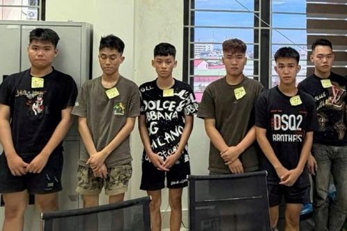 Nhóm đối tượng mang hung khí gây náo loạn trung tâm Hải Phòng