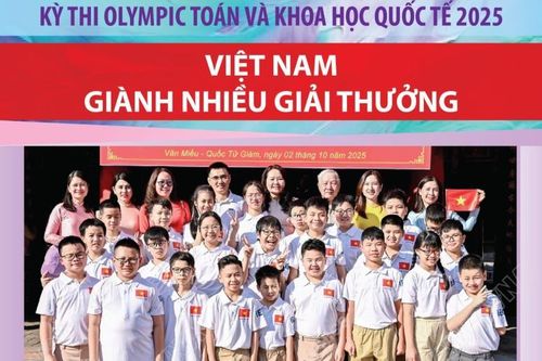 Việt Nam giành nhiều giải thưởng tại kỳ thi Olympic Toán và Khoa học quốc tế