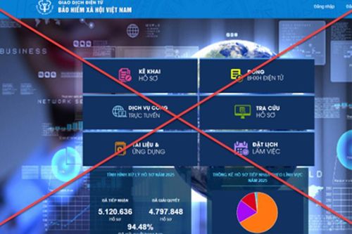 Tiếp tục xuất hiện website giả mạo Cổng dịch vụ công Bảo hiểm xã hội