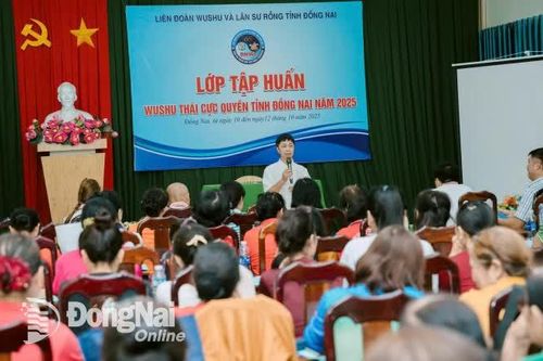 130 học viên tham dự Lớp tập huấn Wushu Thái cực quyền tỉnh Đồng Nai năm 2025