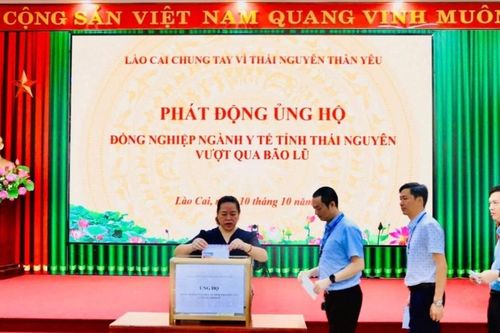 Ngành y tế tỉnh Lào Cai hỗ trợ tỉnh Thái Nguyên khắc phục hậu quả thiên tai