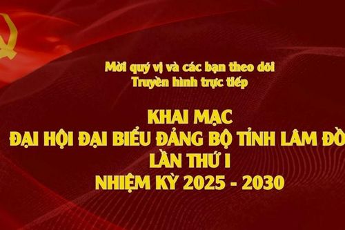 Truyền hình trực tiếp: Khai mạc Đại hội đại biểu Đảng bộ tỉnh Lâm Đồng lần thứ I, nhiệm kỳ 2025 - 2030