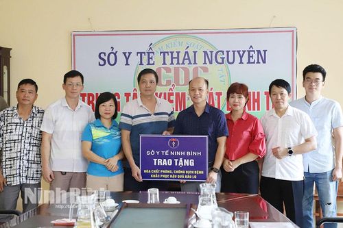 Ngành Y tế Ninh Bình hỗ trợ tỉnh Thái Nguyên, Cao Bằng khắc phục hậu quả sau bão lũ