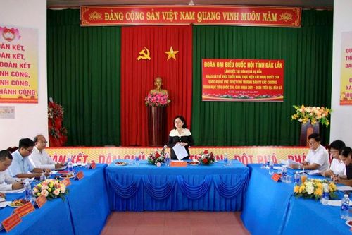 Đoàn ĐBQH Đắk Lắk khảo sát thực hiện các Chương trình Mục tiêu Quốc gia tại xã Vụ Bổn