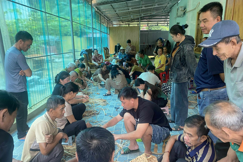 Nghề đan bèo tây ở vùng cao Nghệ An