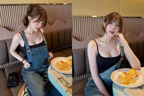 Hot girl Tăng Mỹ Hàn diện quần yếm buông lơi cực 'slay'