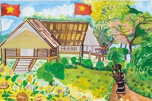 Quê hương qua nét cọ tuổi thơ