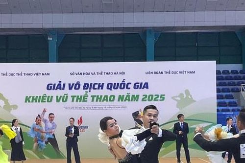 Hơn 220 vận động viên tranh tài tại Giải Vô địch Khiêu vũ thể thao quốc gia năm 2025