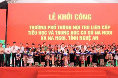 Tổng Bí thư Tô Lâm dự Lễ khởi công xây dựng Trường Phổ thông nội trú liên cấp TH và THCS Na Ngoi