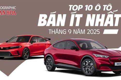 (Infographic) Bất ngờ bảng xếp hạng 10 ô tô 'ế' nhất tháng 9.2025: Từ Ford Explorer đến Mustang Mach-E