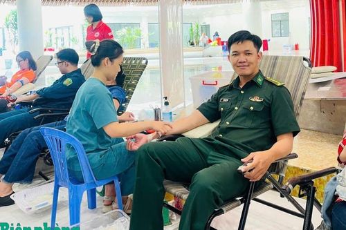 BĐBP thành phố Đà Nẵng tham gia hiến máu nhân đạo