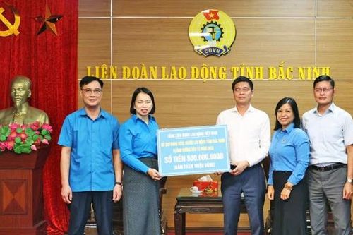 Bắc Ninh: Tổng Liên đoàn Lao động Việt Nam hỗ trợ đoàn viên, người lao động bị ảnh hưởng do bão lũ