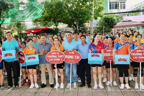 240 vận động viên tham gia Giải bóng chuyền hơi nữ Agribank Lai Vung mở rộng