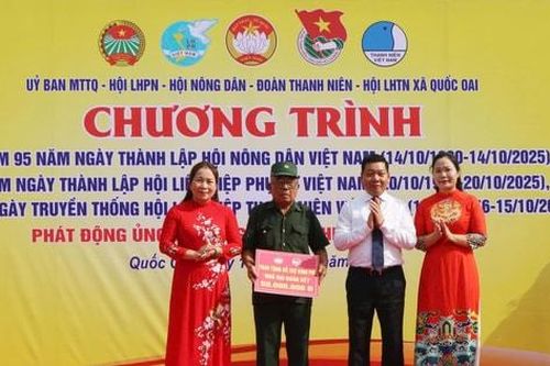 Xã Quốc Oai tổ chức nhiều hoạt động nhân kỷ niệm 95 năm thành lập Hội Nông dân, Hội Liên hiệp phụ nữ