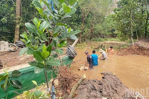 Đồng Tháp: Khắc phục xong sự cố vỡ đê bao ở phường Sa Đéc