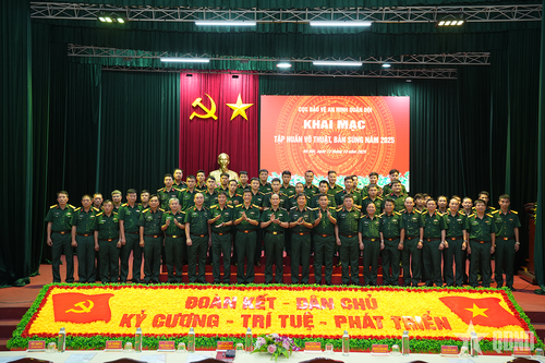 Cục Bảo vệ An ninh Quân đội khai mạc tập huấn võ thuật, bắn súng năm 2025
