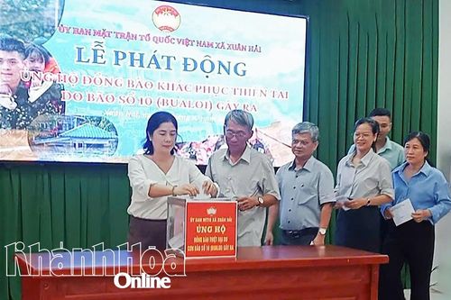Xã Xuân Hải phát động ủng hộ đồng bào khắc phục hậu quả bão số 10