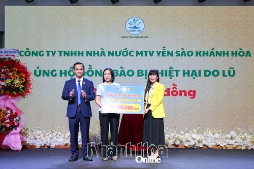 Các doanh nhân, doanh nghiệp Khánh Hòa ủng hộ gần 3 tỷ đồng hỗ trợ đồng bào bị thiệt hại do bão, lụt