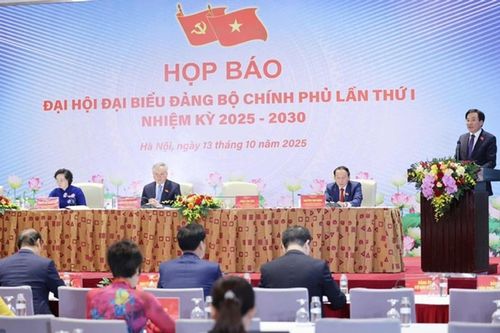 Họp báo thông tin kết quả Đại hội đại biểu Đảng bộ Chính phủ lần thứ I