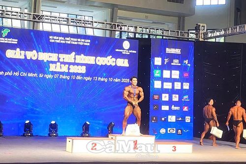 Cà Mau giành 5 huy chương tại Giải Vô địch Thể hình quốc gia 2025