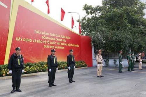 Loạt ảnh lực lượng Công an đảm bảo an ninh, an toàn tuyệt đối Đại hội đại biểu Đảng bộ TPHCM