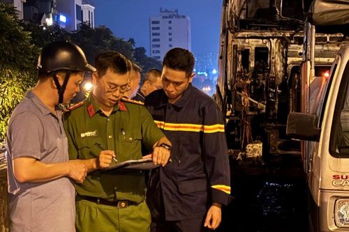 Cơ quan Công an thông tin về vụ cháy xe đầu kéo trên đường Vành đai 3