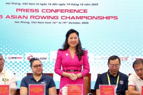 Vận động viên 18 quốc gia tham dự Giải đua thuyền Rowing vô địch châu Á 2025 tại Hải Phòng