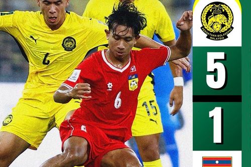 Cầu thủ nhập tịch thay nhau tỏa sáng, Malaysia dội mưa bàn thắng vào lưới Lào