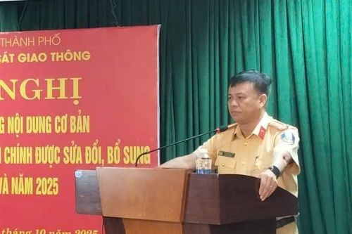 Tập huấn công tác thi hành pháp luật, xử lý vi phạm hành chính cho lực lượng Cảnh sát giao thông