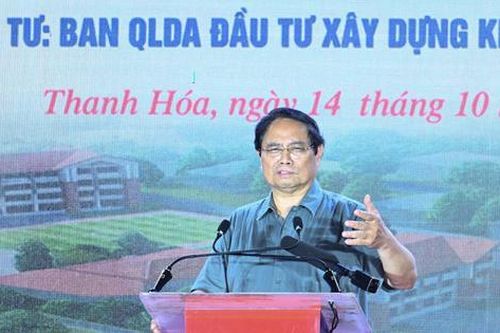 Thủ tướng Phạm Minh Chính dự lễ khởi công xây dựng trường liên cấp bán trú tại xã Bát Mọt, Thanh Hóa