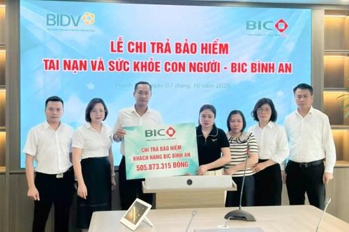 BIC chi trả hơn 500 triệu đồng quyền lợi bảo hiểm BIC Bình An cho khách hàng tại Thanh Hóa