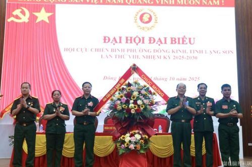 Phường Đông Kinh tổ chức Đại hội đại biểu Hội Cựu chiến binh nhiệm kỳ 2025 - 2030