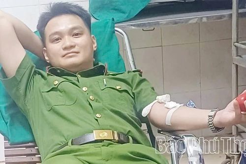Đại úy Công an xã Mai Hạ kịp thời hiến máu cứu thai phụ