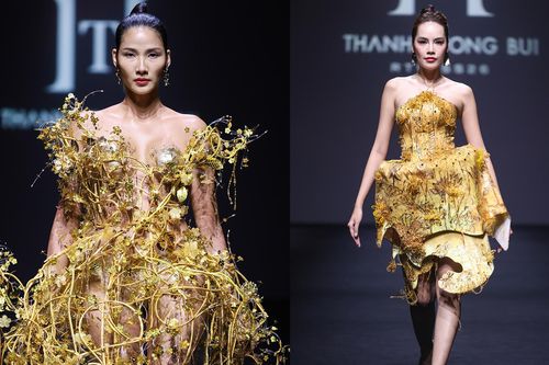 Hoàng Thùy, Lê Hoàng Phương 'càn quét' sàn diễn thời trang ở Thượng Hải