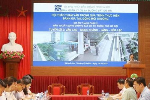 Xã Quốc Oai lấy ý kiến về tác động môi trường khi xây dựng đường sắt đô thị số 5
