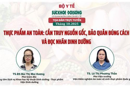 Đang Tọa đàm trực tuyến 'Thực phẩm an toàn: cần truy nguồn gốc, bảo quản đúng cách và đọc nhãn dinh dưỡng'