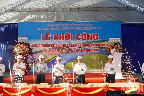 Đà Nẵng: Khởi công công trình kè chống sạt lở ven sông Tam Kỳ